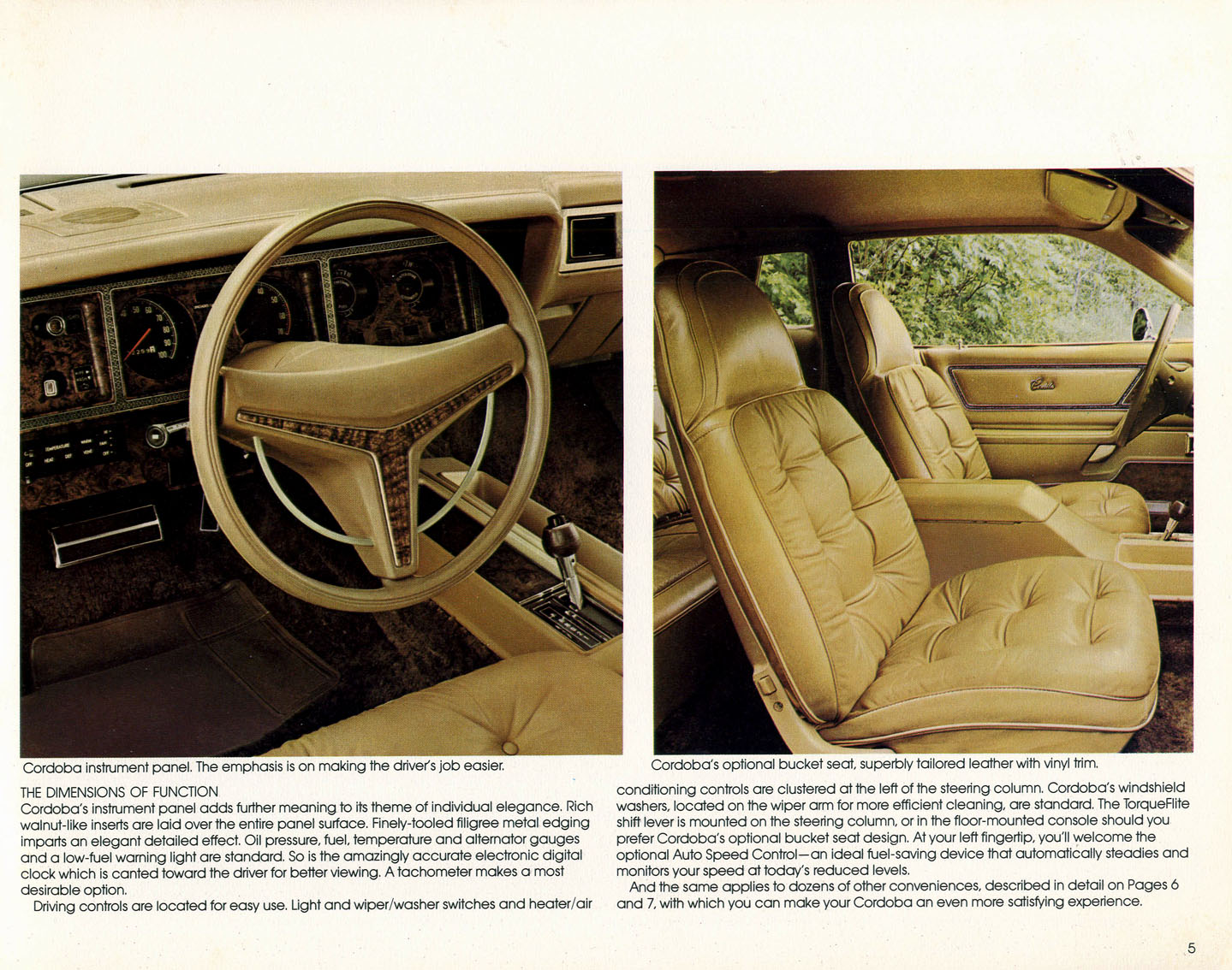 1975 Chrysler Cordoba Brochure Page 7